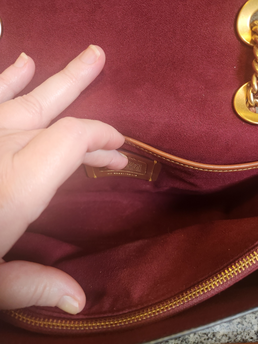 Coach Parker Rivets Tea Rose Chain Bag - Picture 10 of 14